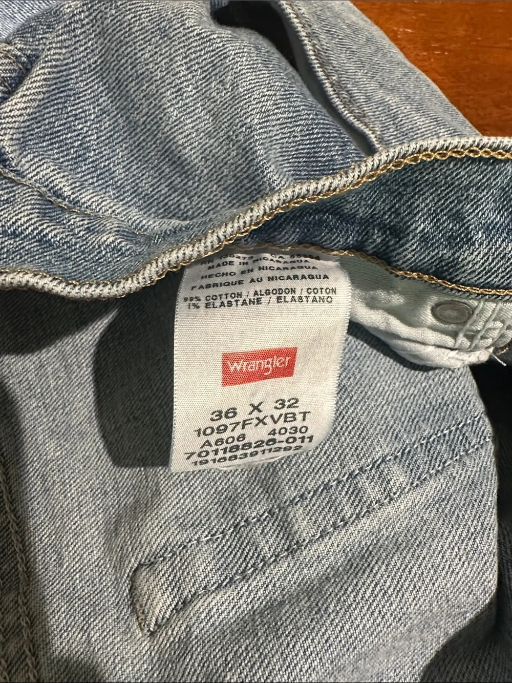 Wrangler Light Blue Relaxed Fit Men's Jeans Excellent Condition 36x32